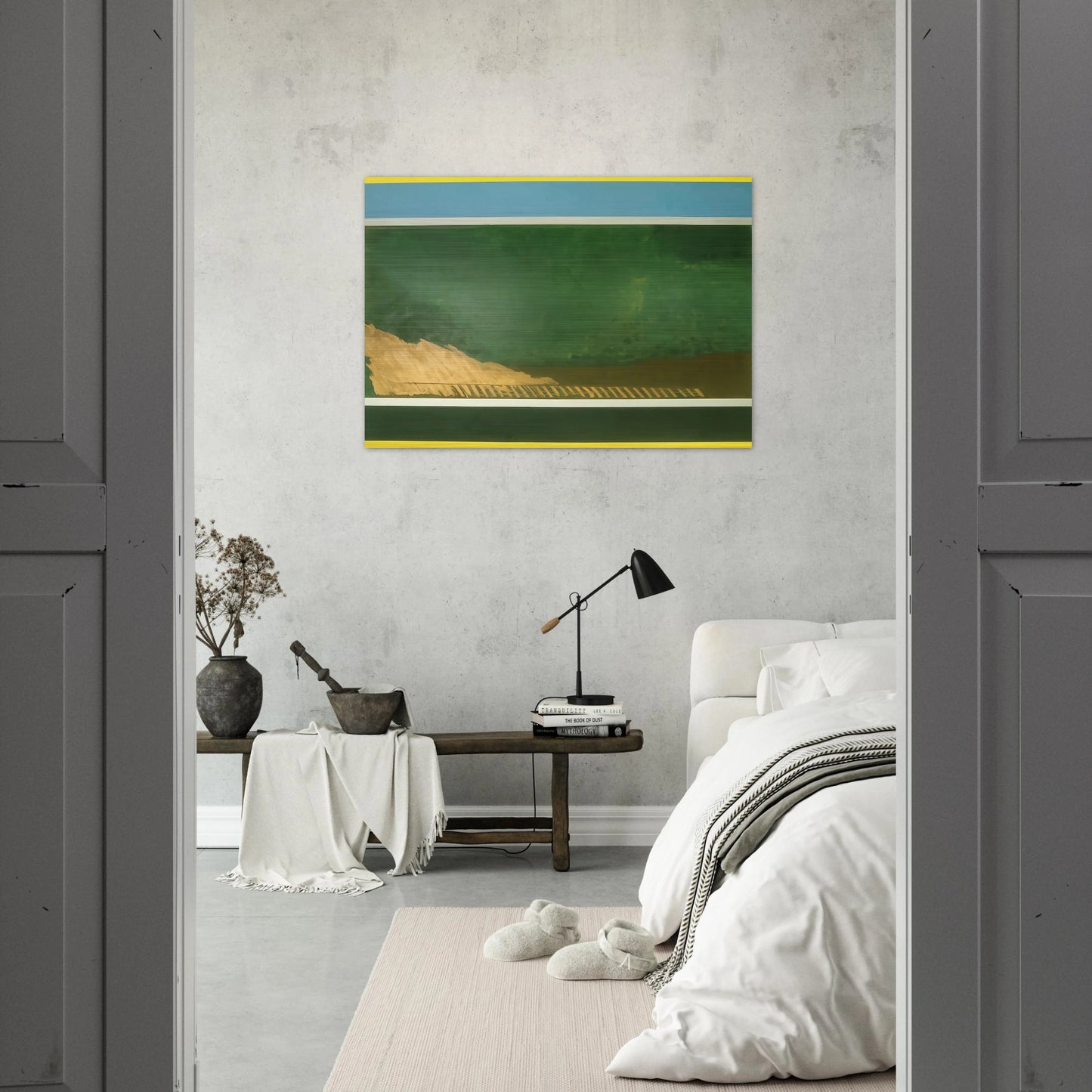 Heaven and Earth - 1967 - Ronnie Landfield Brushed Aluminum Print - 70x100 cm / 28x40 inches | Ronnie Landfield Aluminum Print | Ronnie Landfield Prints