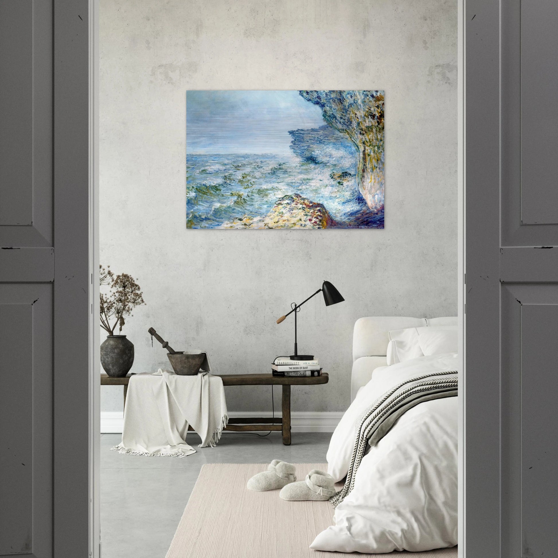 The Sea at Fecamp - claude monet Brushed Aluminum Print - 70x100 cm / 28x40 inches | claude monet Aluminum Print | claude monet Prints