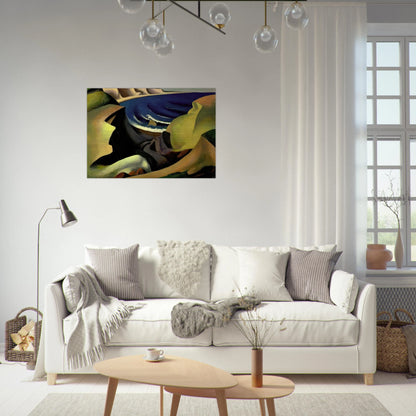 THE CLIFFS 1921 - Thomas Hart Benton Brushed Aluminum Print - 70x100 cm / 28x40 inches | Thomas Hart Benton Aluminum Print | Thomas Hart Benton Prints