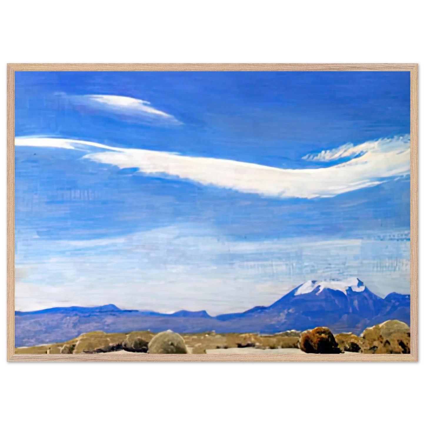 Maynard Dixon - THE CLOUD COACHELLA VALLEY CALIFORNIA 1940 Wall art - 28x43  cm / XL (11x17 inches) - Premium Wooden Framed Poster With Fine Art Paper-canvas - Wood frame
