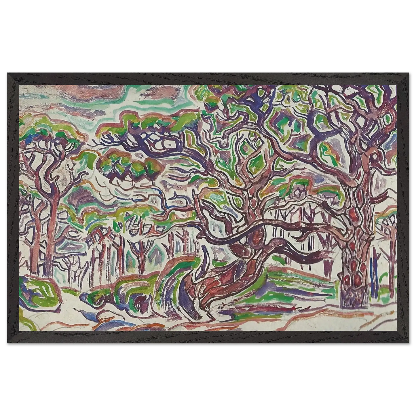 Walter Inglis Anderson - Walter Anderson Wall art - 50x70 cm / 20x28 Inches - Premium Wooden Framed Poster With Fine Art Paper - Wood frame