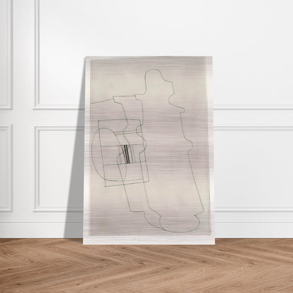 Glass topped bottle - 1967 - Ben Nicholson Brushed Aluminum Print - 70x100 cm / 28x40 inches | Ben Nicholson Aluminum Print | Ben Nicholson Prints