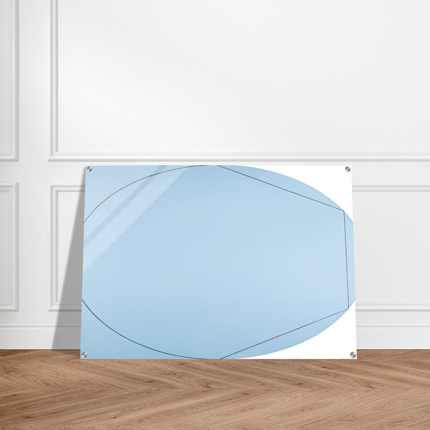 CIRCLE IN AND OUT OF A POLYGON 2 1973 - Robert Mangold Acrylic Print - 70x100 cm / 28x40″ inches