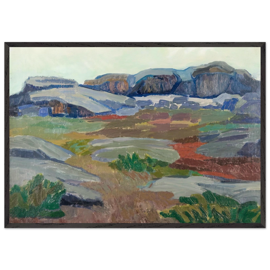 View from Pellinge - Expressionism - Tove Jansson 70x100 cm / 28x40 inches Framed Art Print – Black Wooden Frame