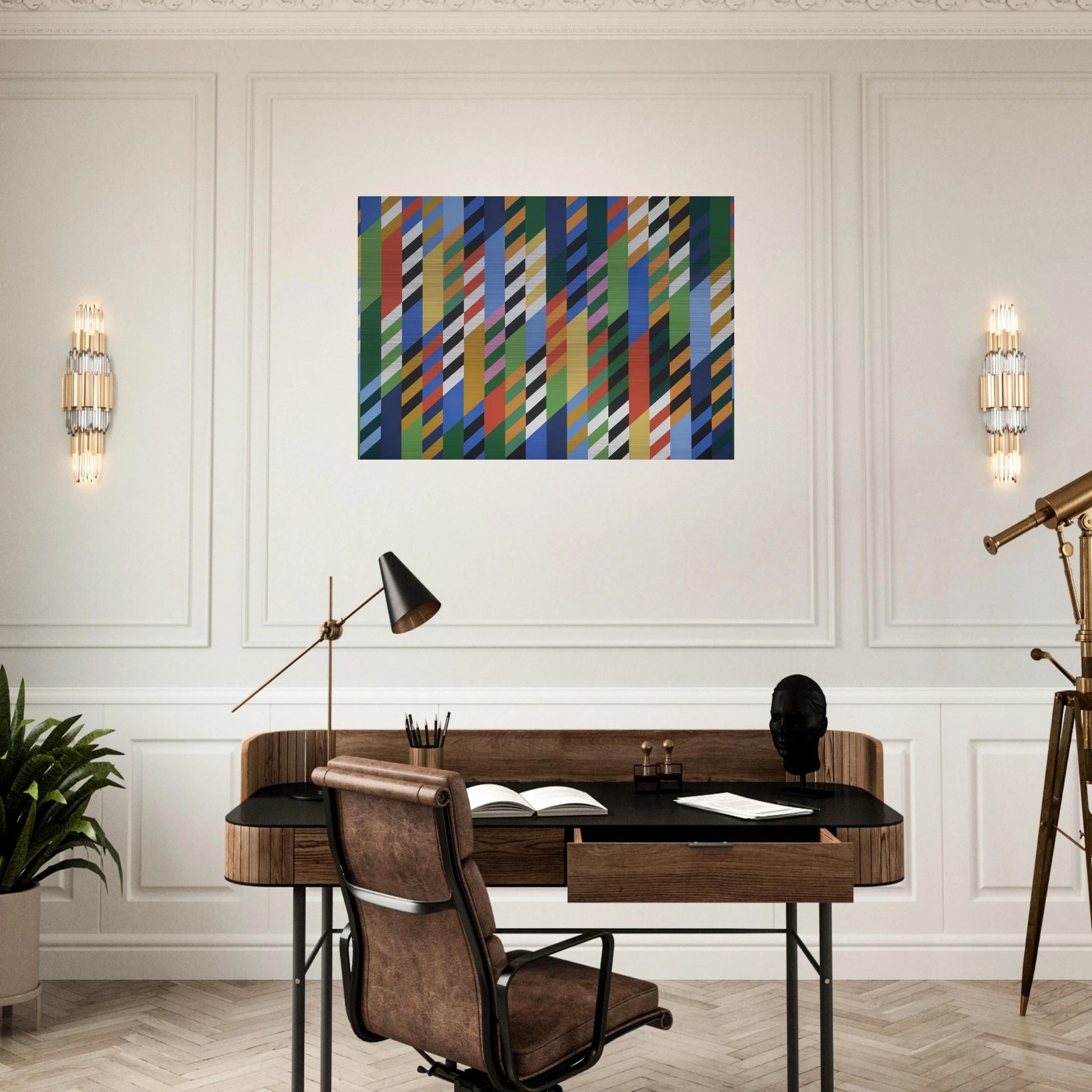 CONVERSATION 1992 - Bridget Riley Brushed Aluminum Print - 70x100 cm / 28x40 inches | Bridget Riley Aluminum Print | Bridget Riley Prints