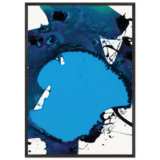 Untitled  SFP94-121  SFF 1791  - Sam Francis 70x100 cm / 28x40 inches Framed Art Print – Black Wooden Frame