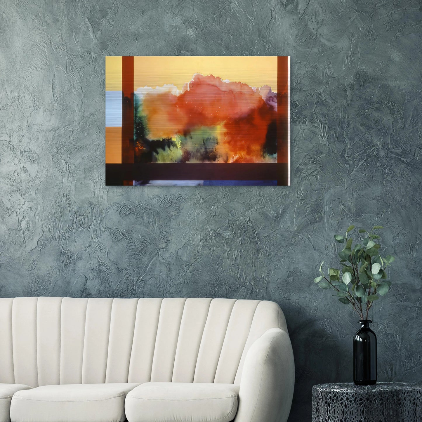 For The Gypsy and His Daughter - 1985 - Ronnie Landfield Brushed Aluminum Print - 70x100 cm / 28x40 inches | Ronnie Landfield Aluminum Print | Ronnie Landfield Prints