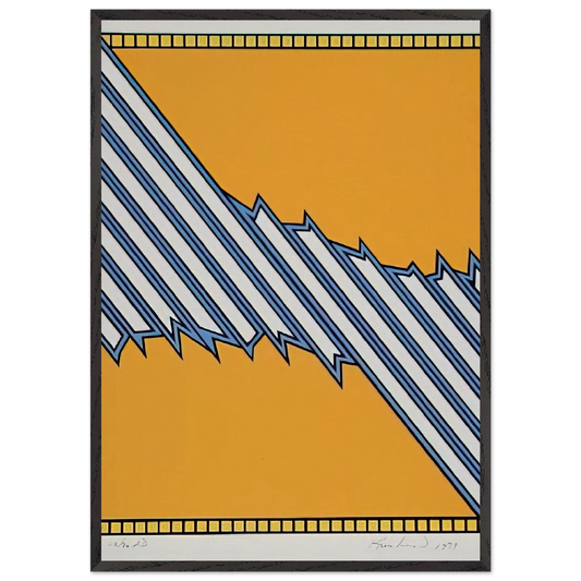 Greenwood - 1979 - Nicholas Krushenick 70x100 cm / 28x40 inches Framed Art Print – Black Wooden Frame
