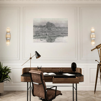 Landscape with the Oise - Vincent van Gogh Brushed Aluminum Print - 70x100 cm / 28x40 inches | Vincent van Gogh Aluminum Print | Vincent van Gogh Prints