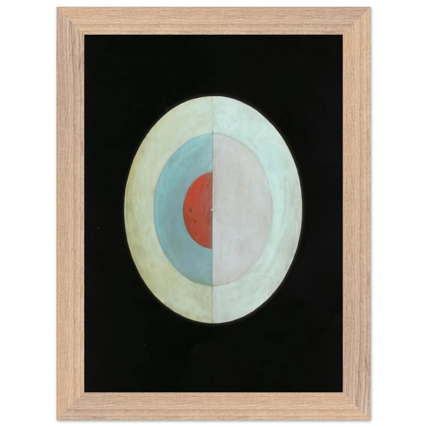 Hilma af Klint - THE SWAN NO 16 1915 Wall art - 21x29.7 cm / 8x12" - Premium Wooden Framed Poster With Fine Art Paper - Black frame