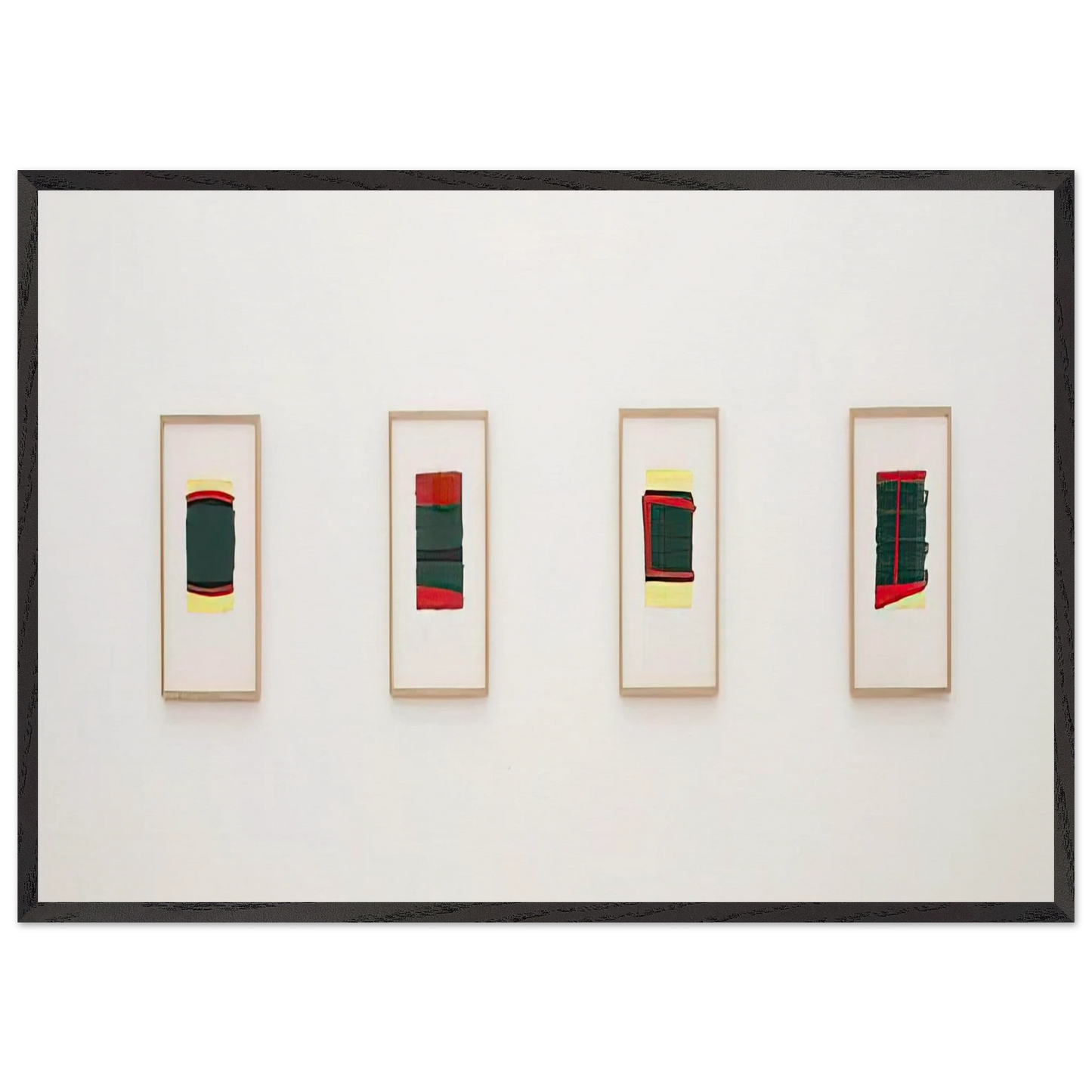 Ohne Titel fur Thordes - 1976 - Blinky Palermo 70x100 cm / 28x40 inches Framed Art Print – Black Wooden Frame