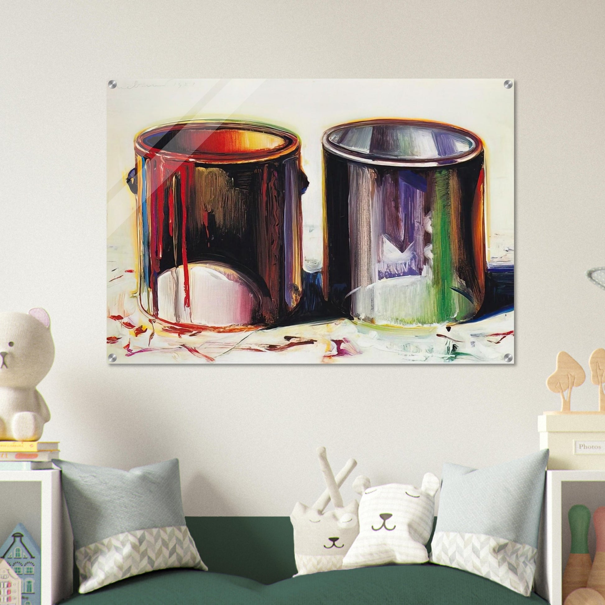 Two Paint Cans - 1987 - Wayne Thiebaud Acrylic Print - 70x100 cm / 28x40″ inches