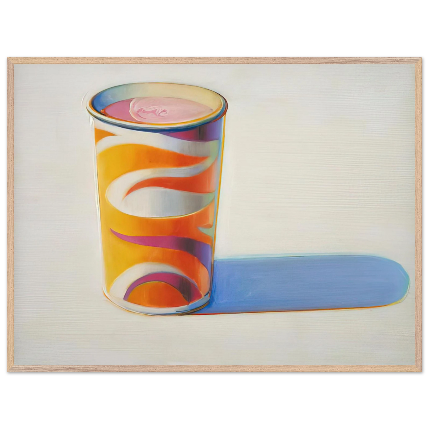 Wayne Thiebaud - Drink Cup - 1972 Wall Art - 30x40 cm / 12x16 inches - Premium Wooden Framed Poster With Fine Art Paper - Black frame