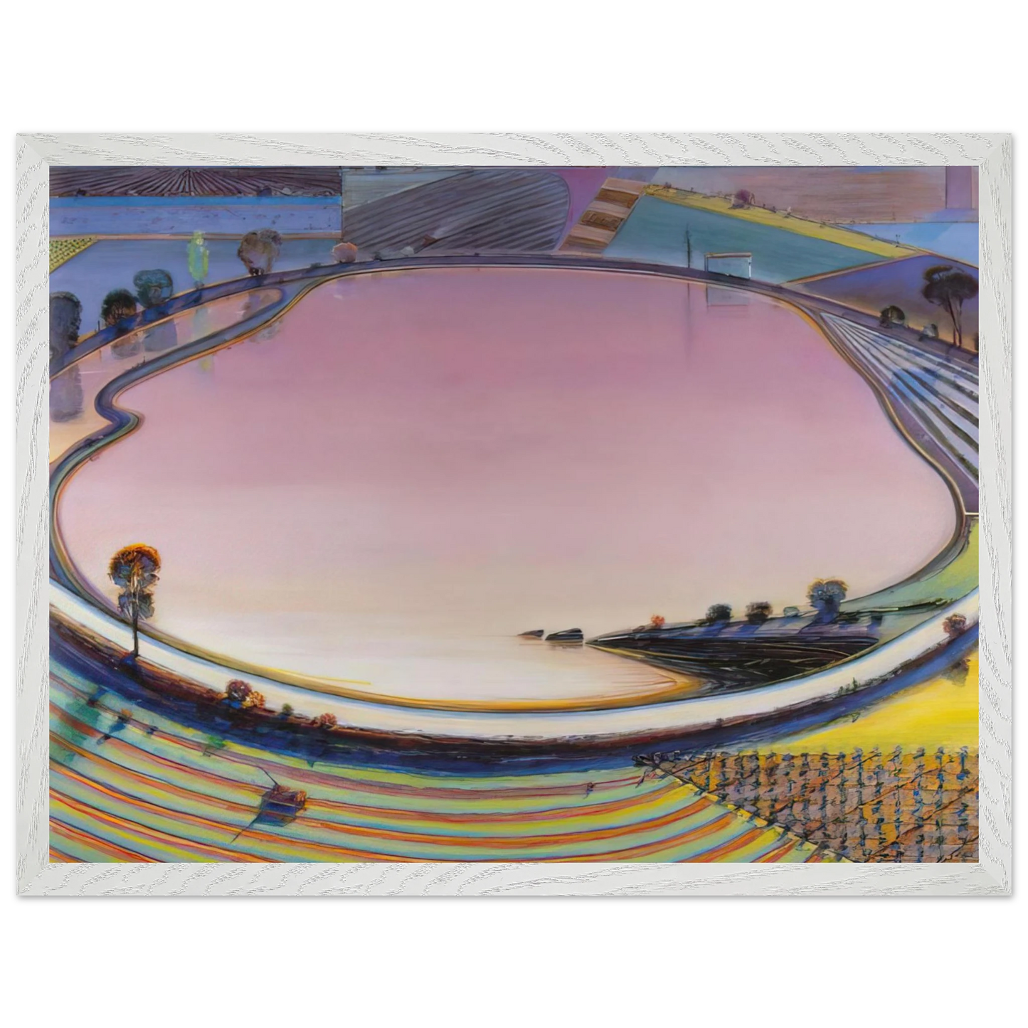 Wayne Thiebaud - Reservoir - 1999 Wall Art - 60x80 cm / 24x32 inches - Fine Art Poster-canvas - -
