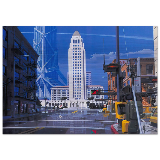 Syd Mead - Syd Mead Brushed Aluminum Print - 70x100 cm / 28x40 inches | Syd Mead Aluminum Print | Syd Mead Prints