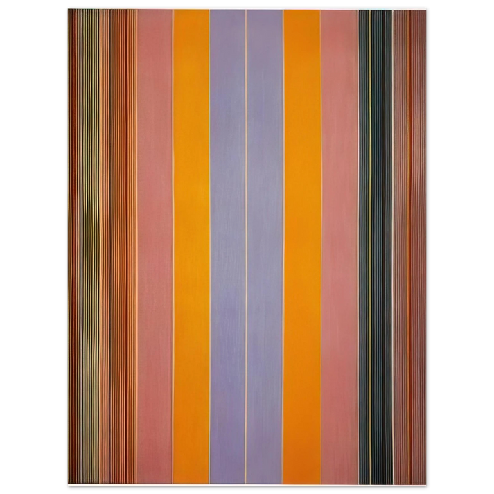 Gene Davis - Blue Broad Jump - 1960  75x100 cm / 30x40inches Fine Art Poster