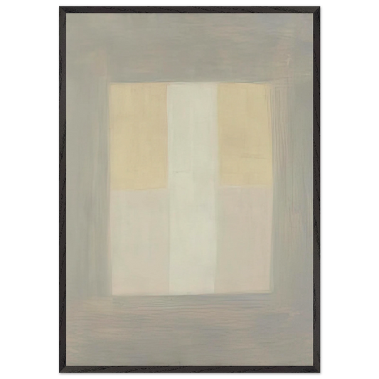 Desert Rain - Agnes Martin 70x100 cm / 28x40 inches Framed Art Print – Black Wooden Frame