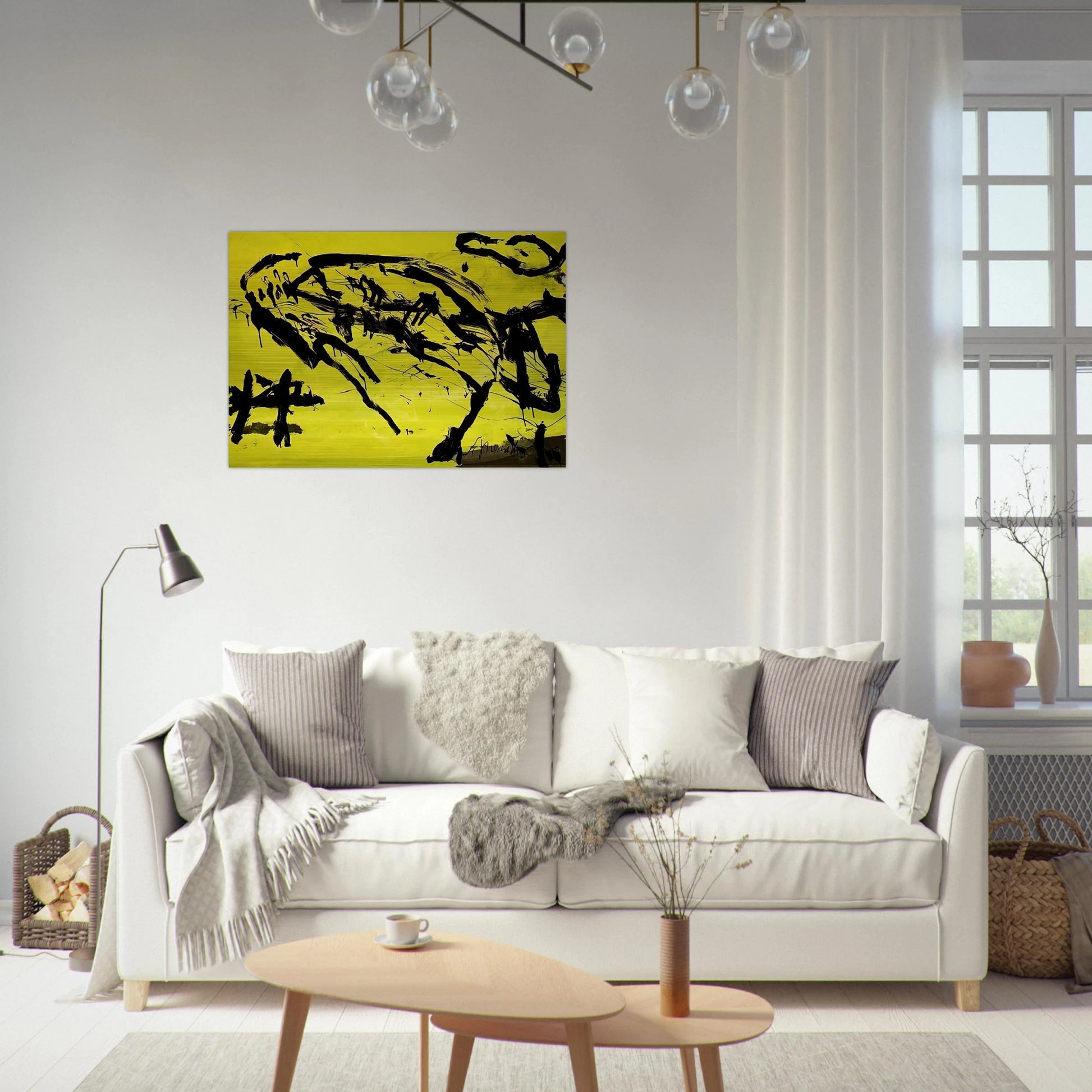 Hirschkuh - Tachisme - Emil Schumacher Brushed Aluminum Print - 70x100 cm / 28x40 inches | Emil Schumacher Aluminum Print | Emil Schumacher Prints