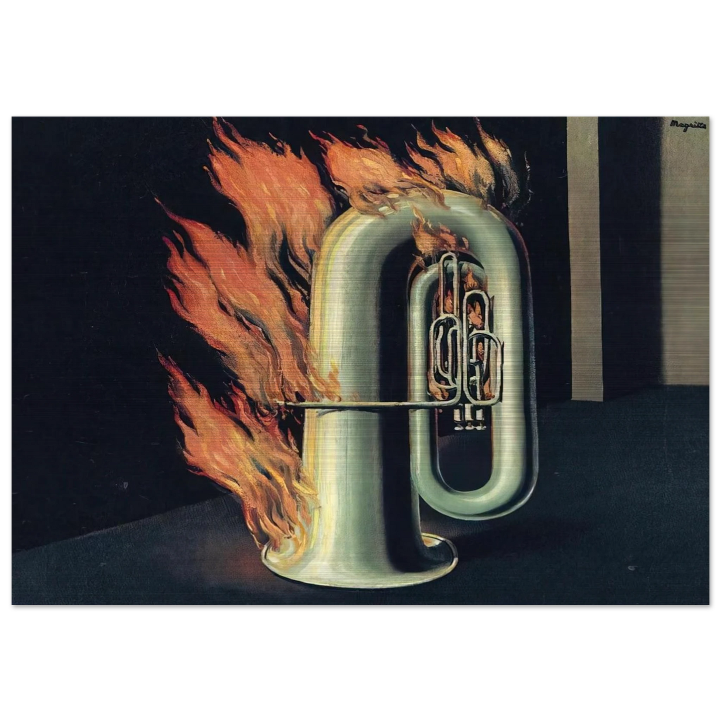 THE DISCOVERY OF FIRE 1935 - Rene Magritte Brushed Aluminum Print - 70x100 cm / 28x40 inches | Rene Magritte Aluminum Print | Rene Magritte Prints