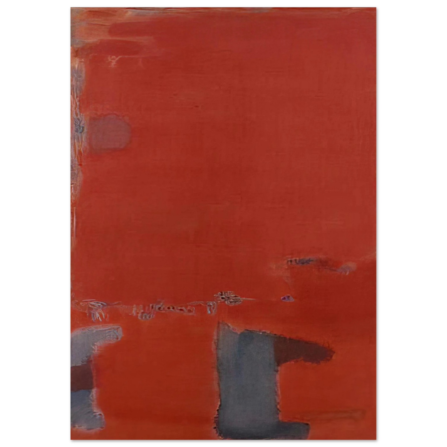 Mark Rothko - No. 21 - c.1949  New York , United States Wall Art - 21x29.7 cm / 8x12" - Premium Wooden Framed Poster With Fine Art Paper-canvas - White frame