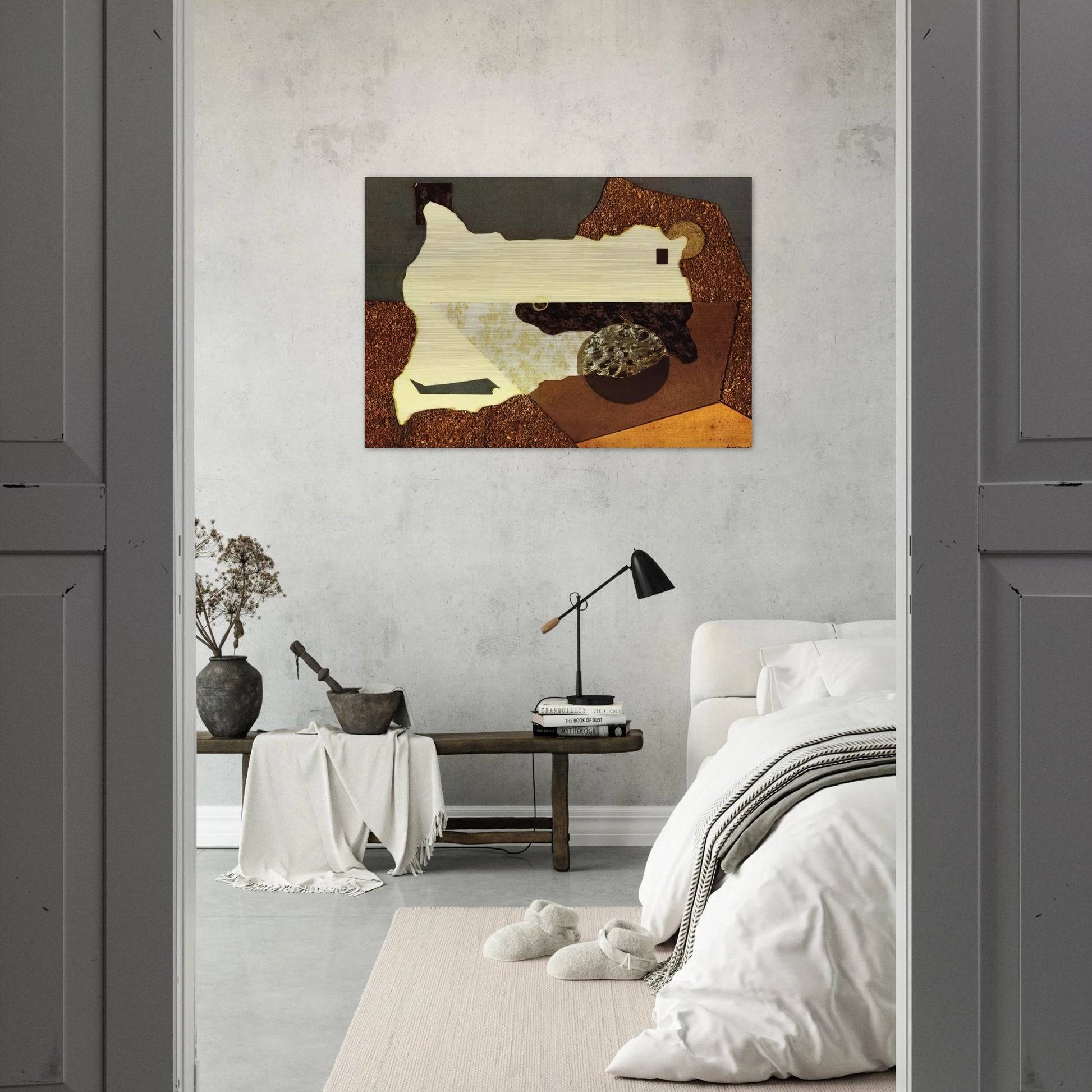 INTERVISTA CON LA MATERIA 1930 - Enrico Prampolini Brushed Aluminum Print - 70x100 cm / 28x40 inches | Enrico Prampolini Aluminum Print | Enrico Prampolini Prints
