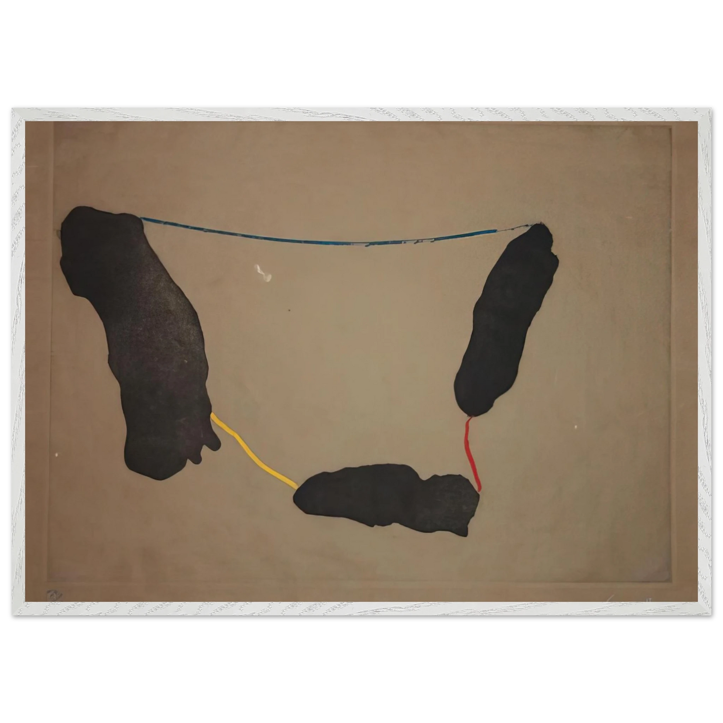 Helen Frankenthaler - Connected By Joy - 1973 Wall art - A1 (59.4 x 84.1  cm) - Premium Wooden Framed Poster With Fine Art Paper-canvas - White frame