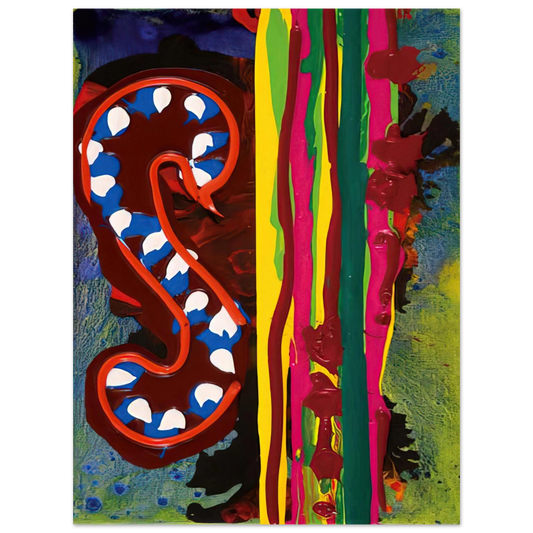 John Hoyland - Spirit Night - 18.06.98 - 1998  75x100 cm / 30x40inches Fine Art Poster