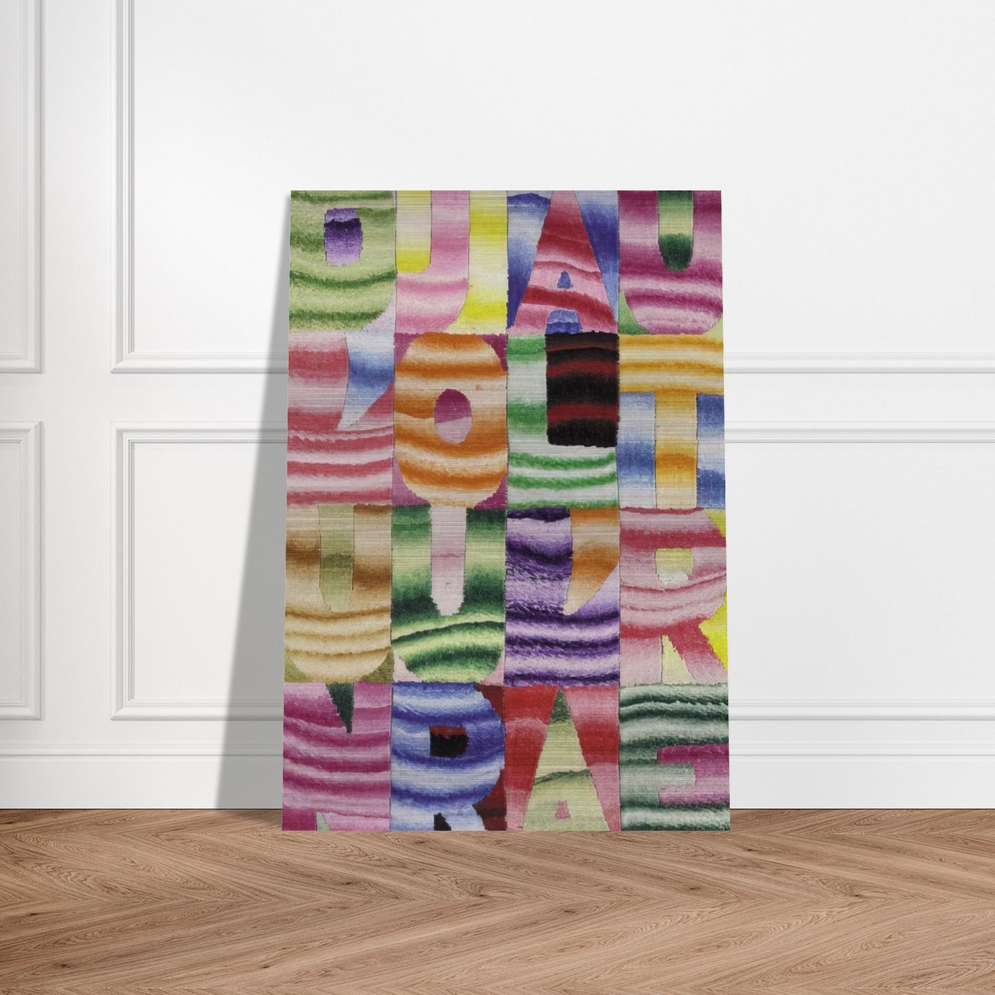 D UN JOUR A L AUTRE - Alighiero Boetti Brushed Aluminum Print - 70x100 cm / 28x40 inches | Alighiero Boetti Aluminum Print | Alighiero Boetti Prints