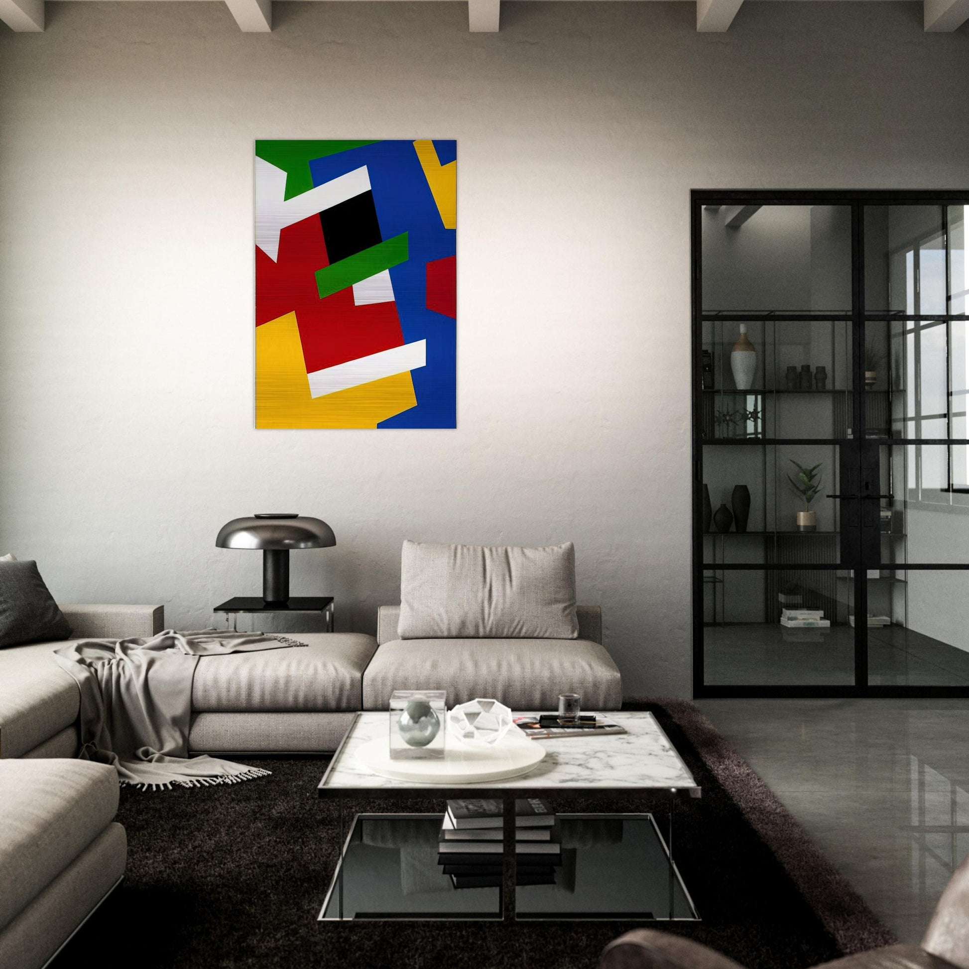 Strates solaires - Fernand Leduc Brushed Aluminum Print - 70x100 cm / 28x40 inches | Fernand Leduc Aluminum Print | Fernand Leduc Prints
