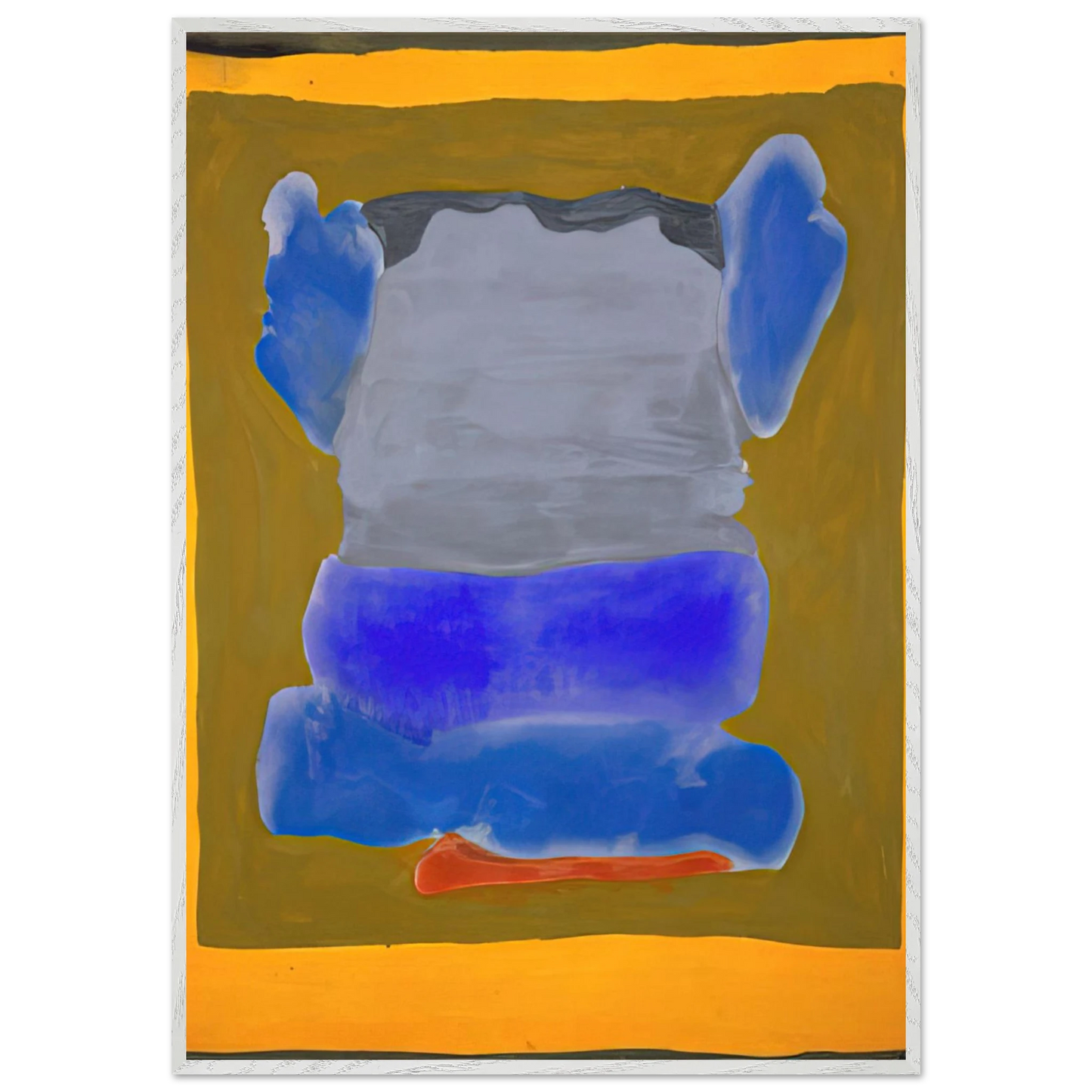 Helen Frankenthaler - Buddha s Court - 1964 Wall art - A3 (29.7 x 42  cm) - Premium Wooden Framed Poster With Fine Art Paper-canvas - White frame