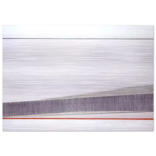 La linea rossa - 1966 - Bice Lazzari Brushed Aluminum Print - 70x100 cm / 28x40 inches | Bice Lazzari Aluminum Print | Bice Lazzari Prints