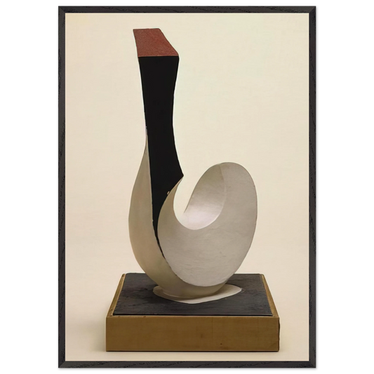 CHICKEN AND EGG 1946 - Kurt Schwitters 70x100 cm / 28x40 inches Framed Art Print – Black Wooden Frame