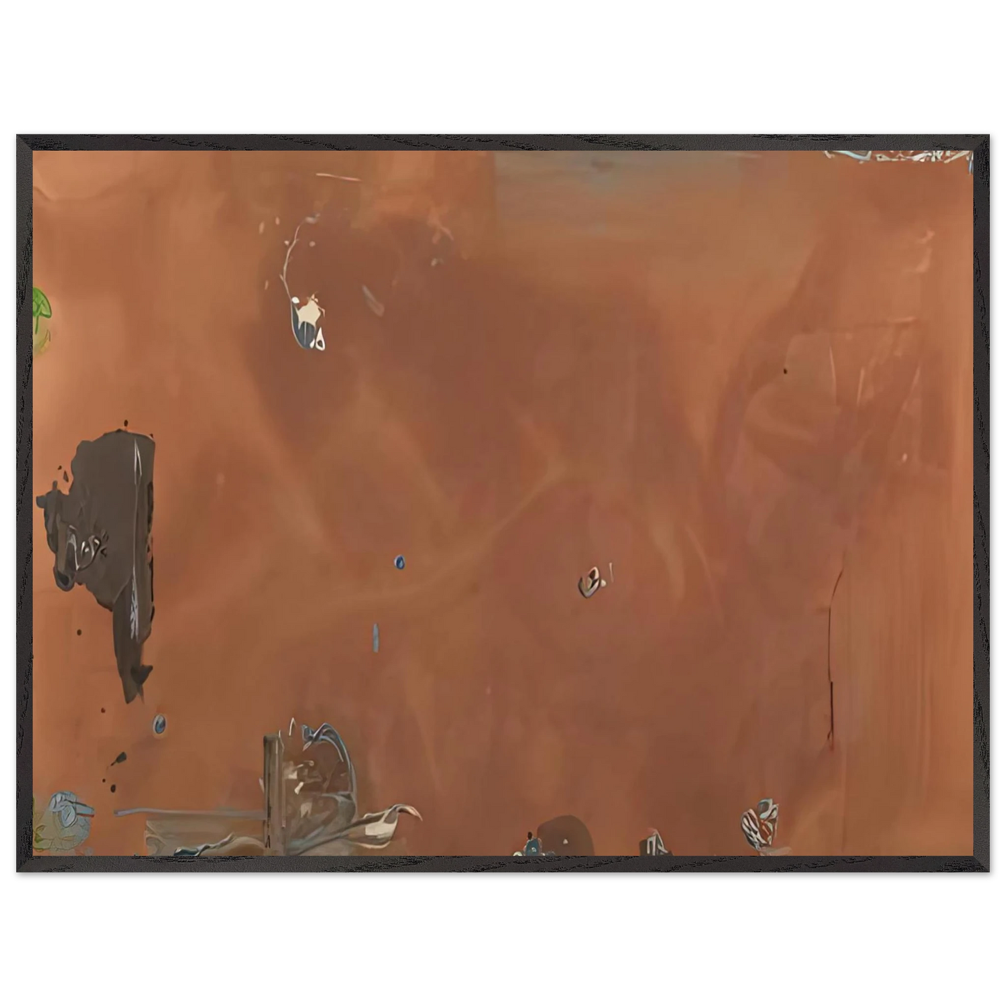 Helen Frankenthaler - Into October, 1983- Wall Art - 30x40 cm / 12x16 inches - Premium Wooden Framed Poster With Fine Art Paper-canvas - White frame