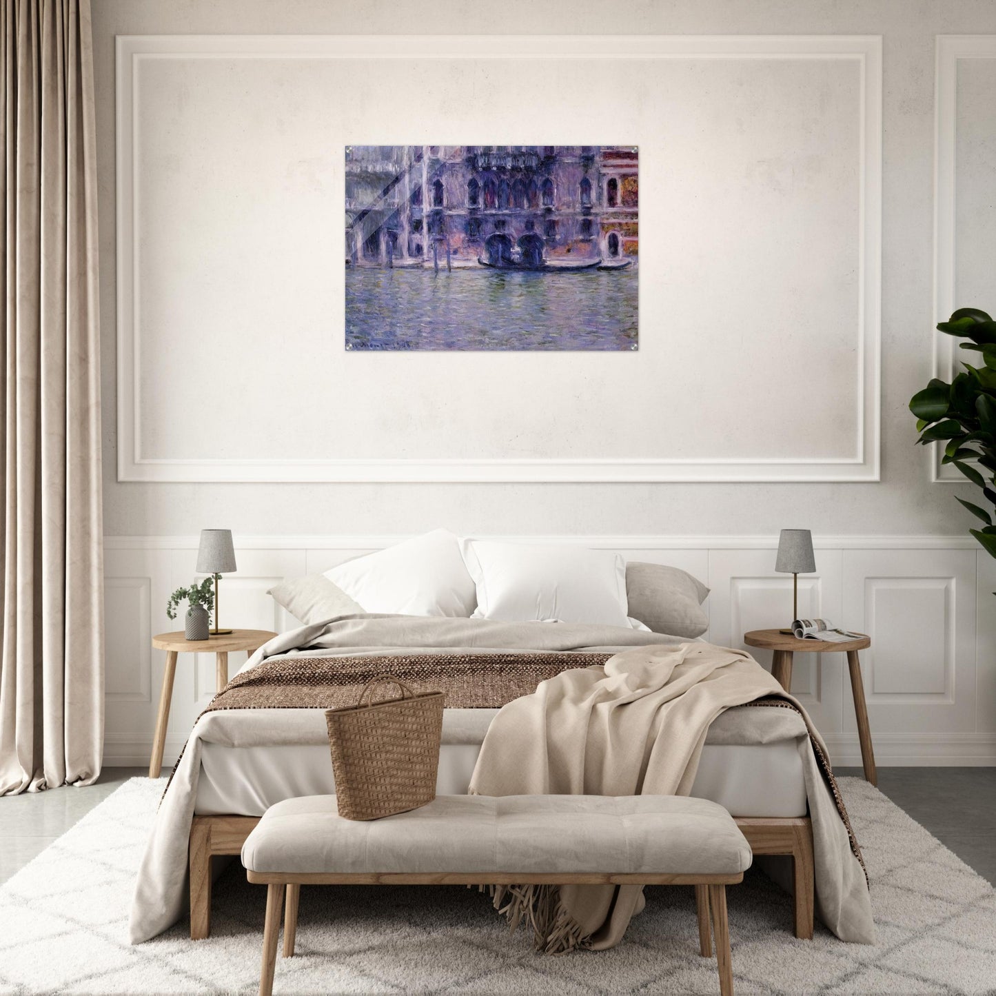 Palazzo da Mulla - claude monet Acrylic Print - 70x100 cm / 28x40″ inches