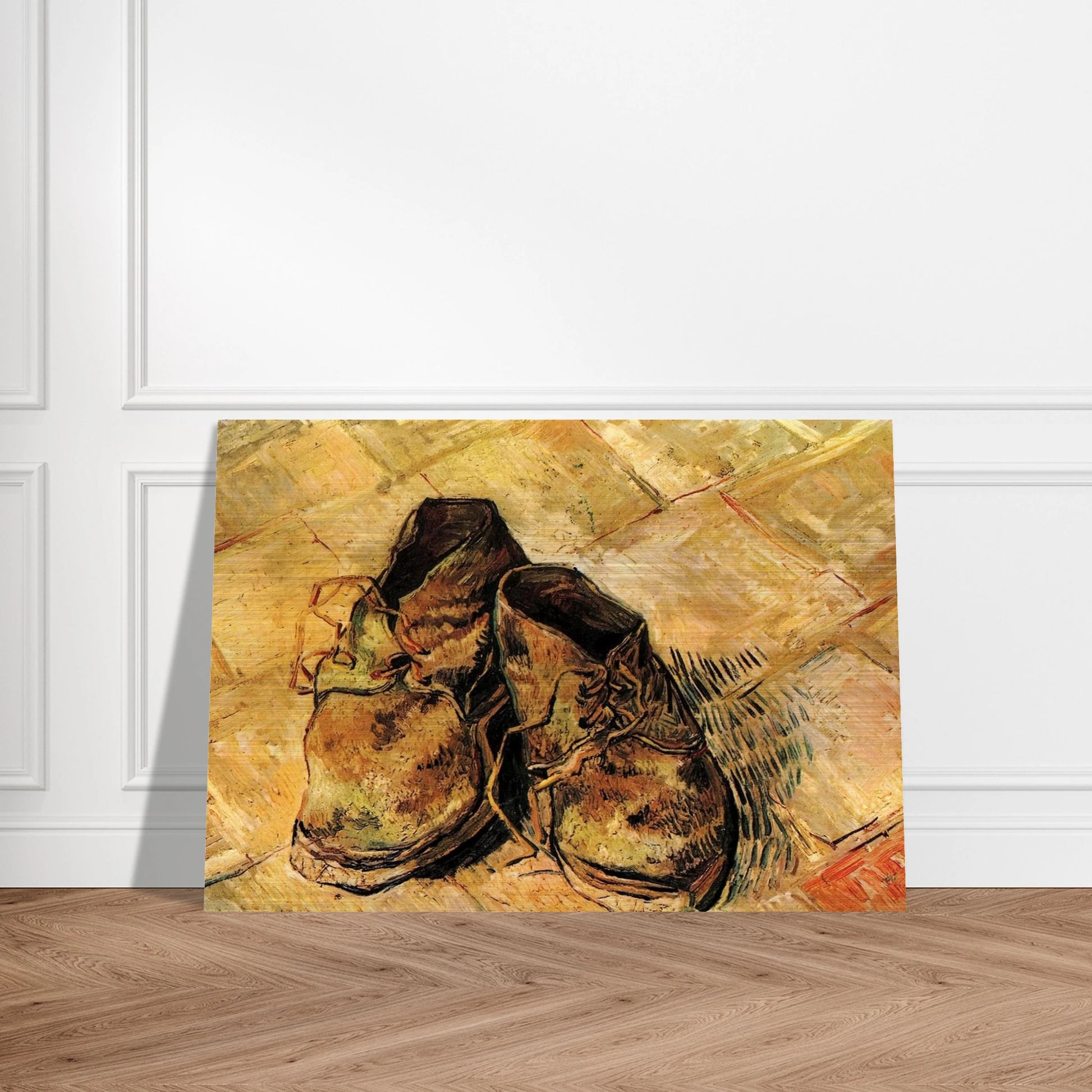 A Pair of Shoes - Vincent van Gogh Brushed Aluminum Print - 70x100 cm / 28x40 inches | Vincent van Gogh Aluminum Print | Vincent van Gogh Prints