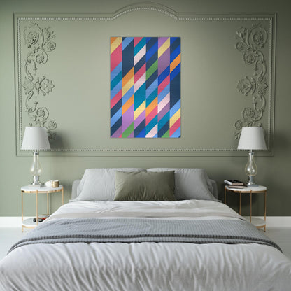 SHADOW PLAY 1990 - Bridget Riley Brushed Aluminum Print - 70x100 cm / 28x40 inches | Bridget Riley Aluminum Print | Bridget Riley Prints