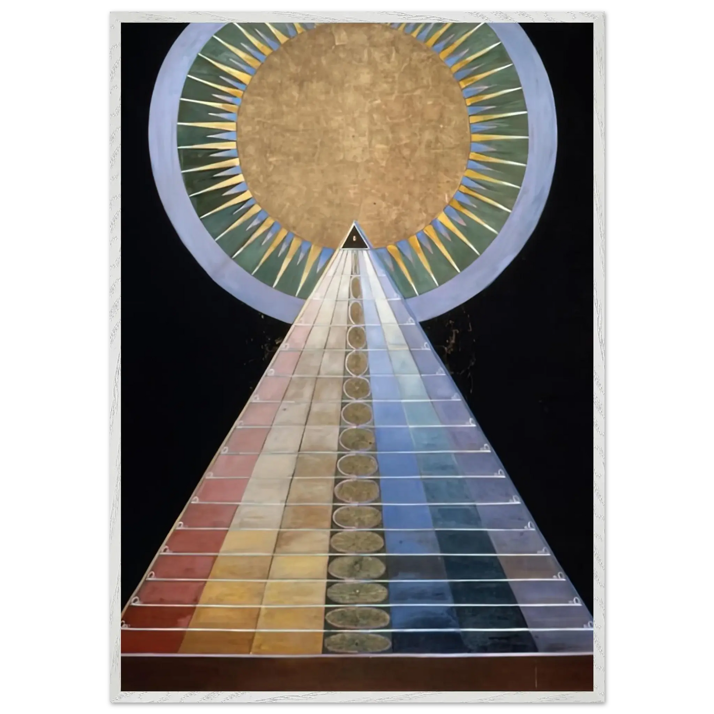 Hilma af Klint - ALTAR PAINTING 1915 Wall art - 21x29.7 cm / 8x12" - Premium Wooden Framed Poster With Fine Art Paper - Black frame