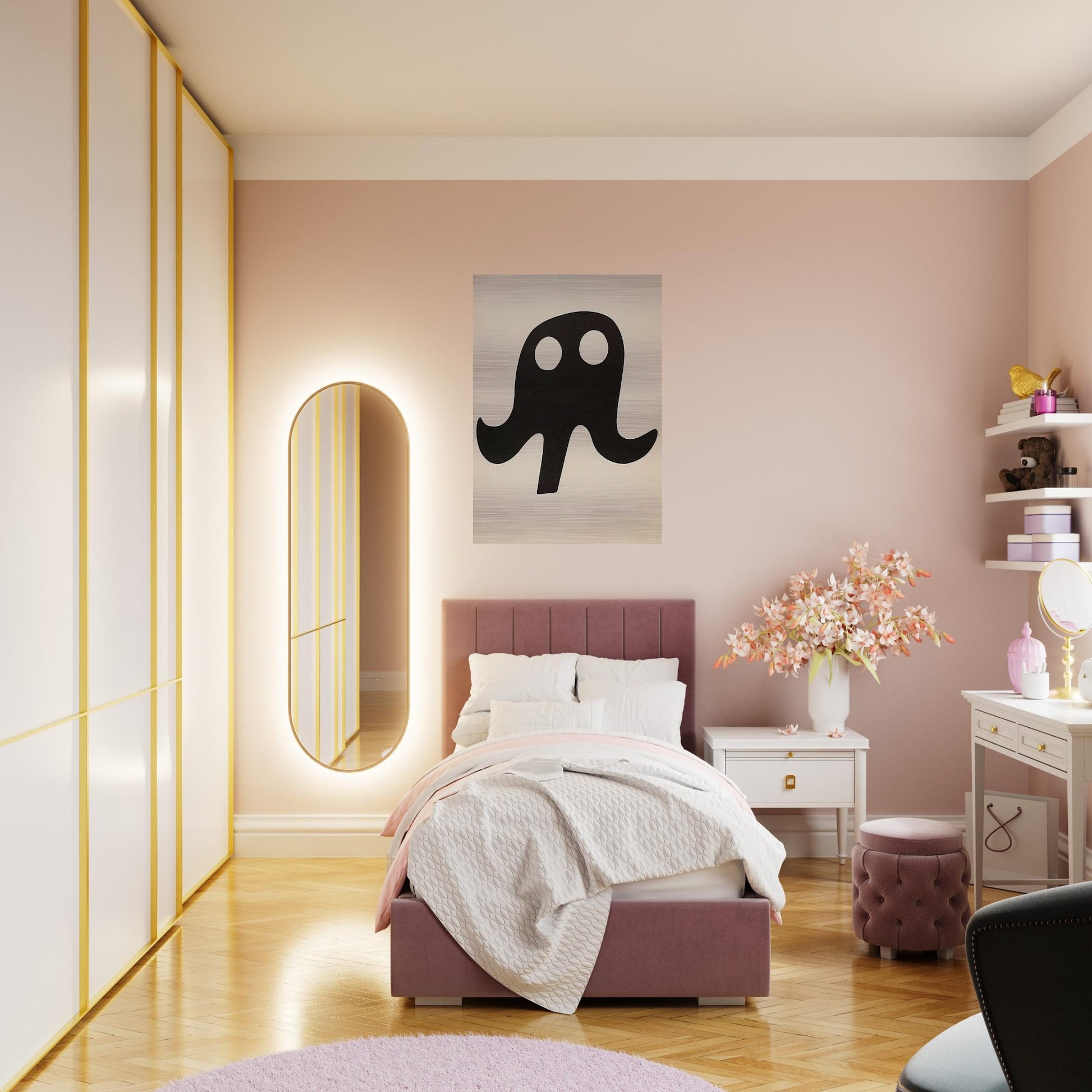 Mustache Hat - Jean Arp Brushed Aluminum Print - 70x100 cm / 28x40 inches | Jean Arp Aluminum Print | Jean Arp Prints