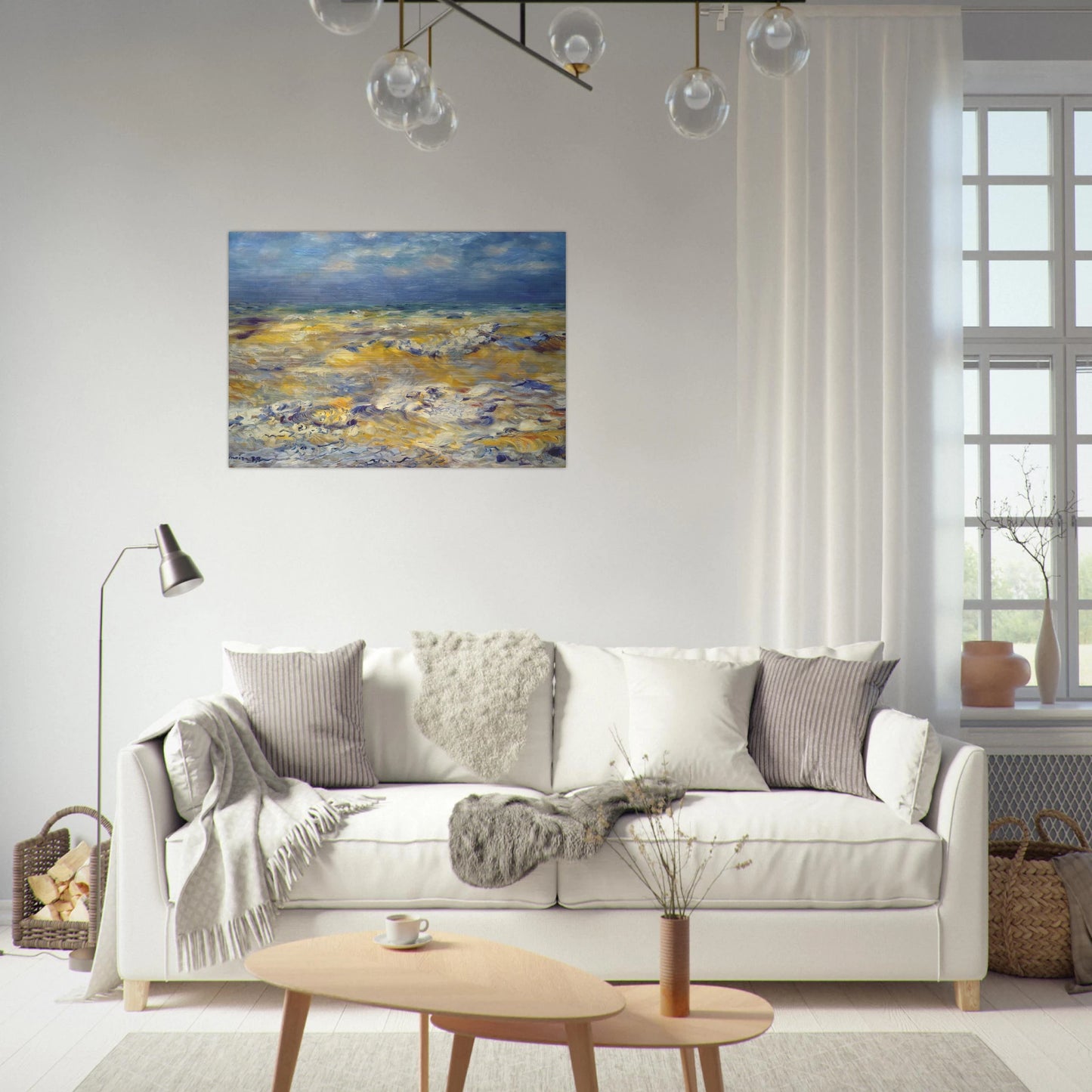 Seascape near berneval - Pierre-Auguste Renoir Brushed Aluminum Print - 70x100 cm / 28x40 inches | Pierre-Auguste Renoir Aluminum Print | Pierre-Auguste Renoir Prints