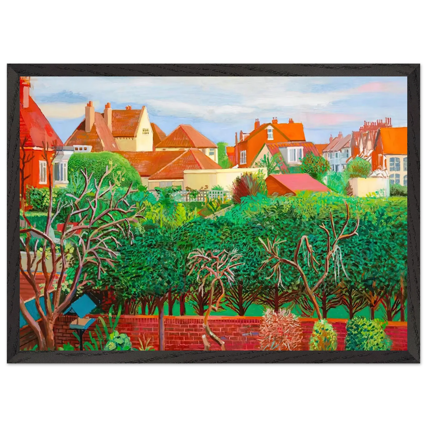 David Hockney - David Hockney Wall art - 60x80 cm / 24x32 Inches - Premium Wooden Framed Poster With Fine Art Paper - Black frame