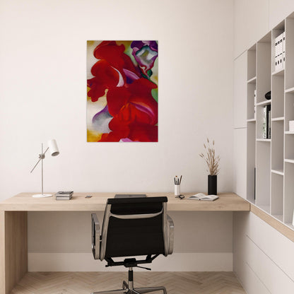 Red Snapdragons - Georgia O'Keeffe Brushed Aluminum Print - 70x100 cm / 28x40 inches | Georgia O'Keeffe Aluminum Print | Georgia O'Keeffe Prints