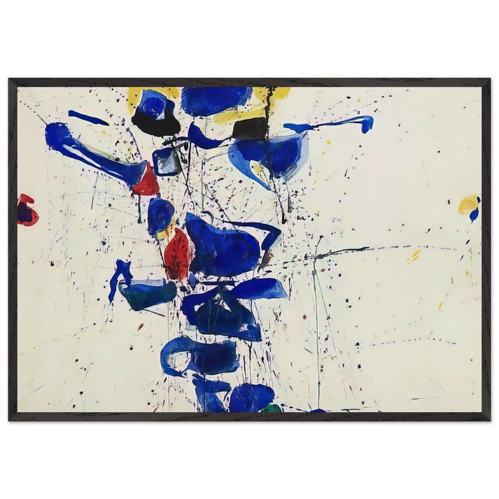 Untitled  SF59-531  - Sam Francis 70x100 cm / 28x40 inches Framed Art Print – Black Wooden Frame