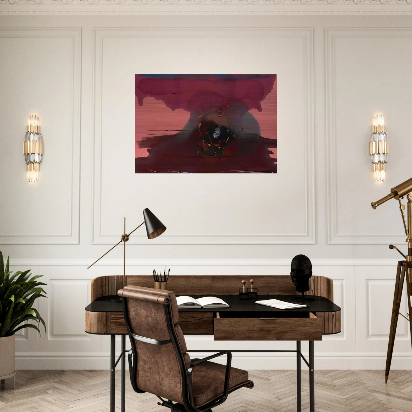 Harbinger - 1986 - Helen Frankenthaler Brushed Aluminum Print - 70x100 cm / 28x40 inches | Helen Frankenthaler Aluminum Print | Helen Frankenthaler Prints