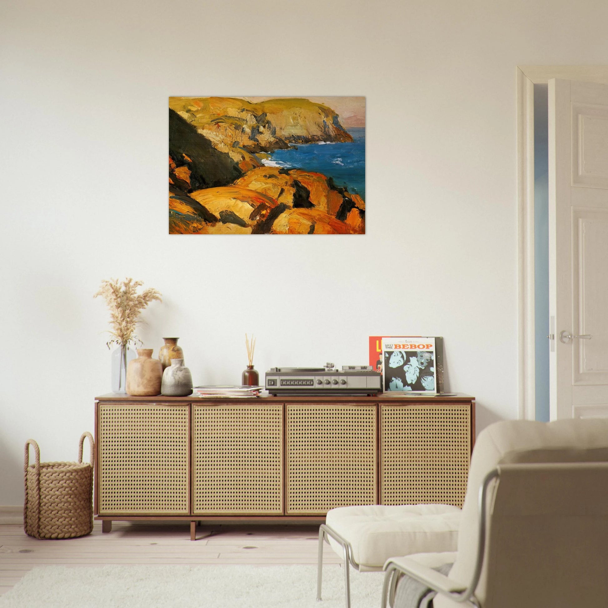 Blackhead, Monhegan - Edward Hopper Brushed Aluminum Print - 70x100 cm / 28x40 inches | Edward Hopper Aluminum Print | Edward Hopper Prints