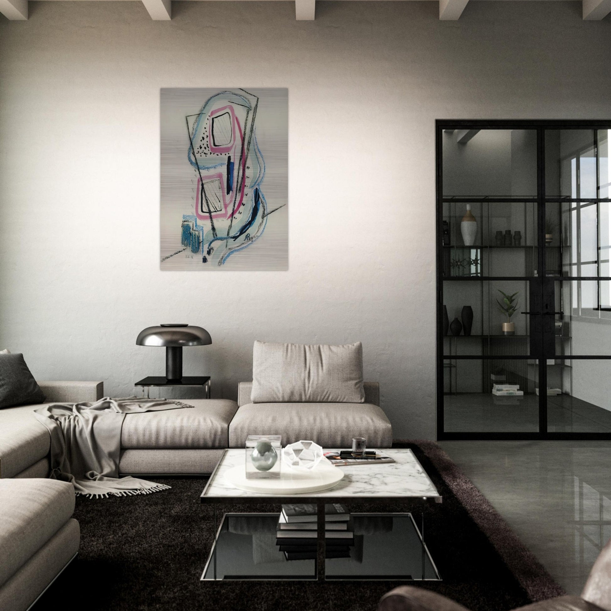 XXV - 1940 - Anne Ryan Brushed Aluminum Print - 70x100 cm / 28x40 inches | Anne Ryan Aluminum Print | Anne Ryan Prints