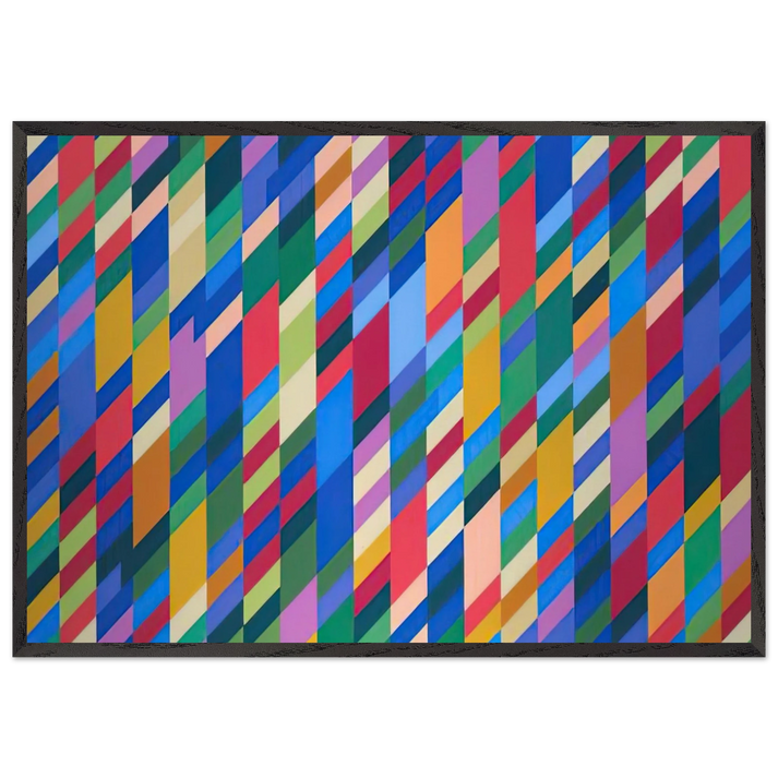 NATARAJA 1993 - Bridget Riley 70x100 cm / 28x40 inches Framed Art Print – Black Wooden Frame