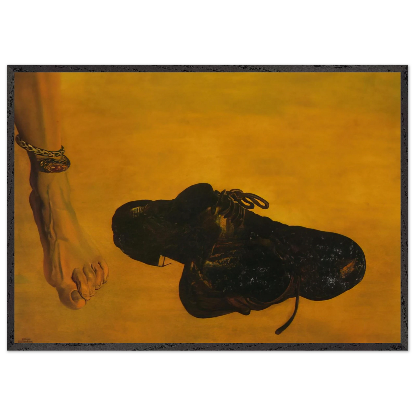 ORIGINAL SIN - Salvador Dali 70x100 cm / 28x40 inches Framed Art Print – Black Wooden Frame