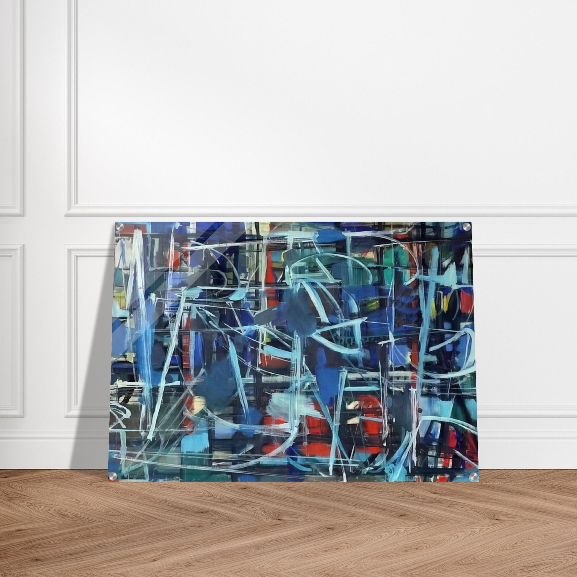 Abstract in Blue - 1950 - Robert Goodnough Acrylic Print - 70x100 cm / 28x40″ inches