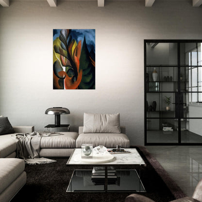 Maple and Cedar, Lake George - Georgia O'Keeffe Brushed Aluminum Print - 70x100 cm / 28x40 inches | Georgia O'Keeffe Aluminum Print | Georgia O'Keeffe Prints