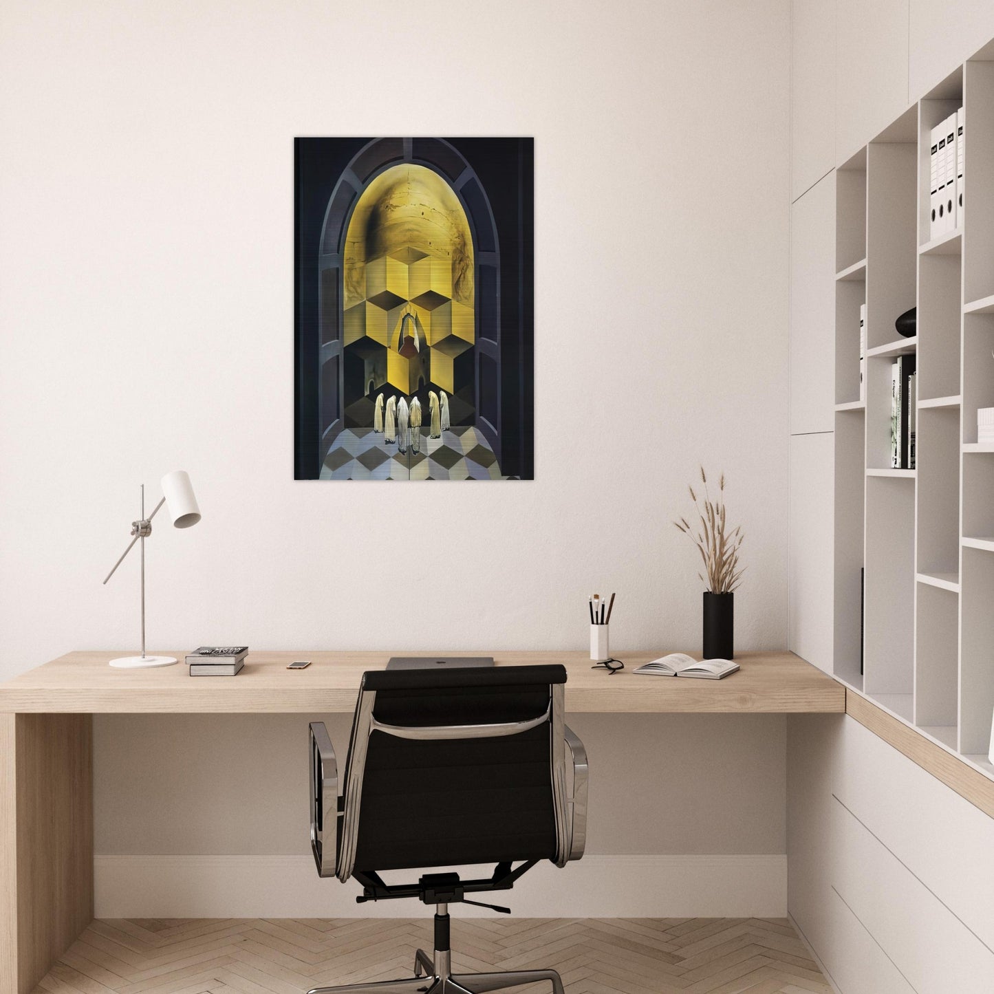 SKULL OF ZURBARAN - Salvador Dali Brushed Aluminum Print - 70x100 cm / 28x40 inches | Salvador Dali Aluminum Print | Salvador Dali Prints